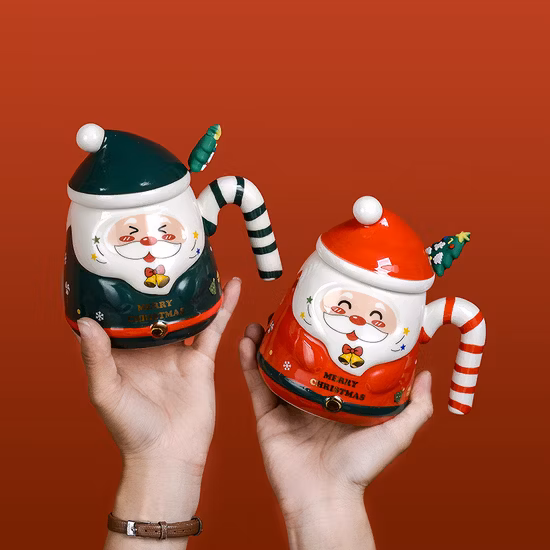 Factory Wholesale Cartoon Mug Custom Ceramic Coffee Mug Christmas Cup