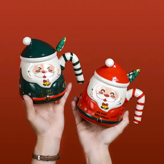 Factory Wholesale Cartoon Mug Custom Ceramic Coffee Mug Christmas Cup