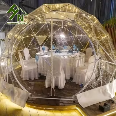 2022 Popular Ins Style Clear Igloo Festival Atmosphere Dome House Christmas Birthday Family Party Anniversary Celebration Transparent Dome Tent with LED Light