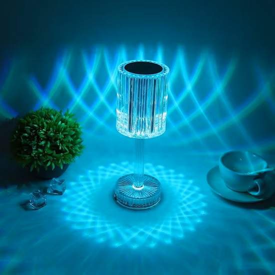 Christmas Decorations Living Room Table Home Decor Snowing Music Hexagon Lamp